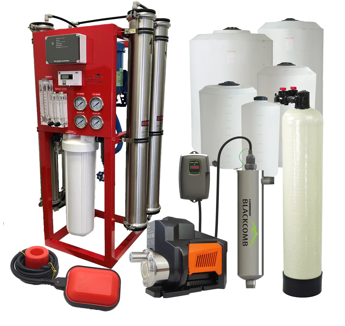 6000 GPD Whole House Reverse Osmosis Water System with Tank and Post Treatment