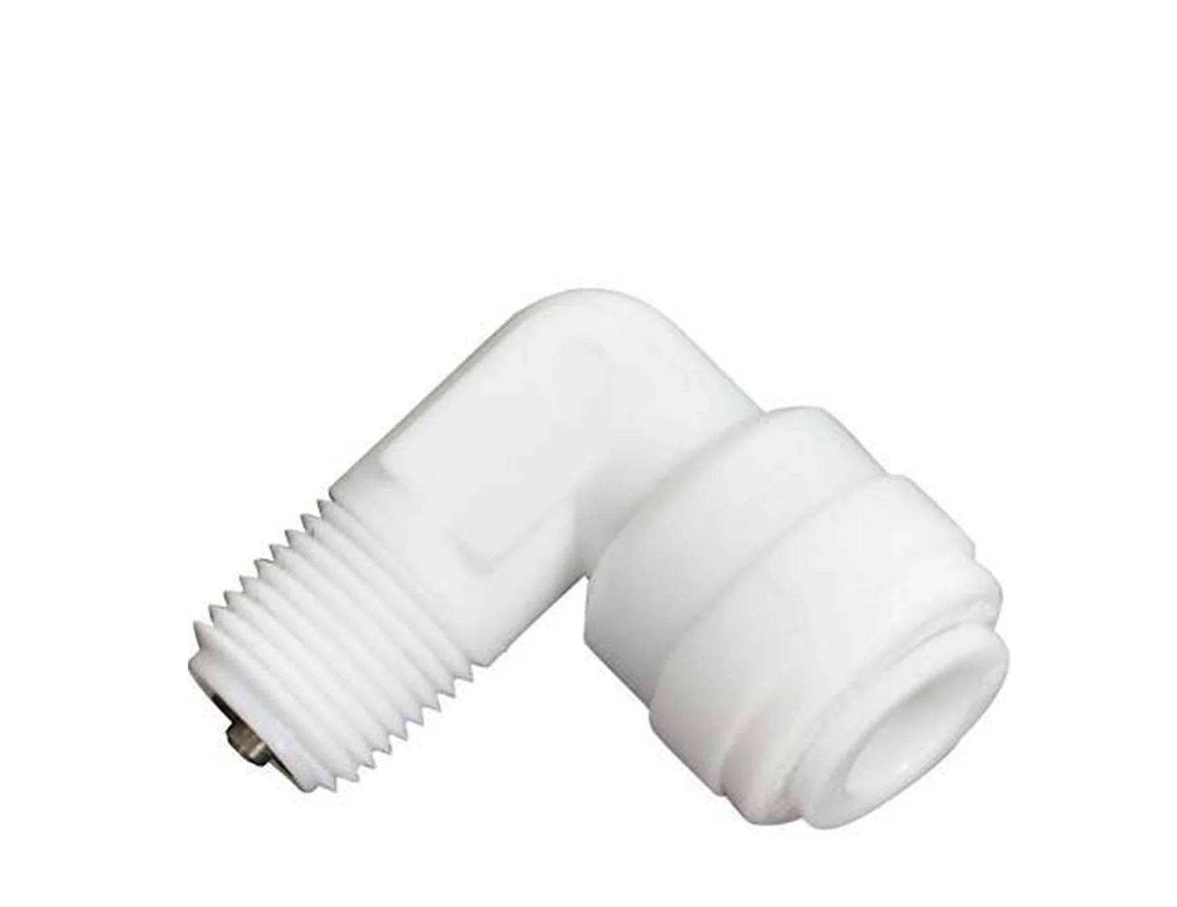 John Guest Fixed Elbow NPTF - 1/4 QC x 1/8 MPT - Check Valve