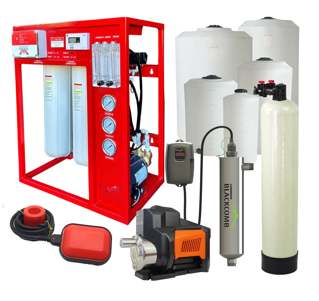 500 GPD Whole House Reverse Osmosis Water System with Tank and Post Treatment